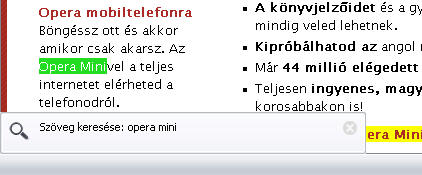 Opera keresés