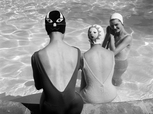 Ralph Crane: Swimming caps with faces (1950's)