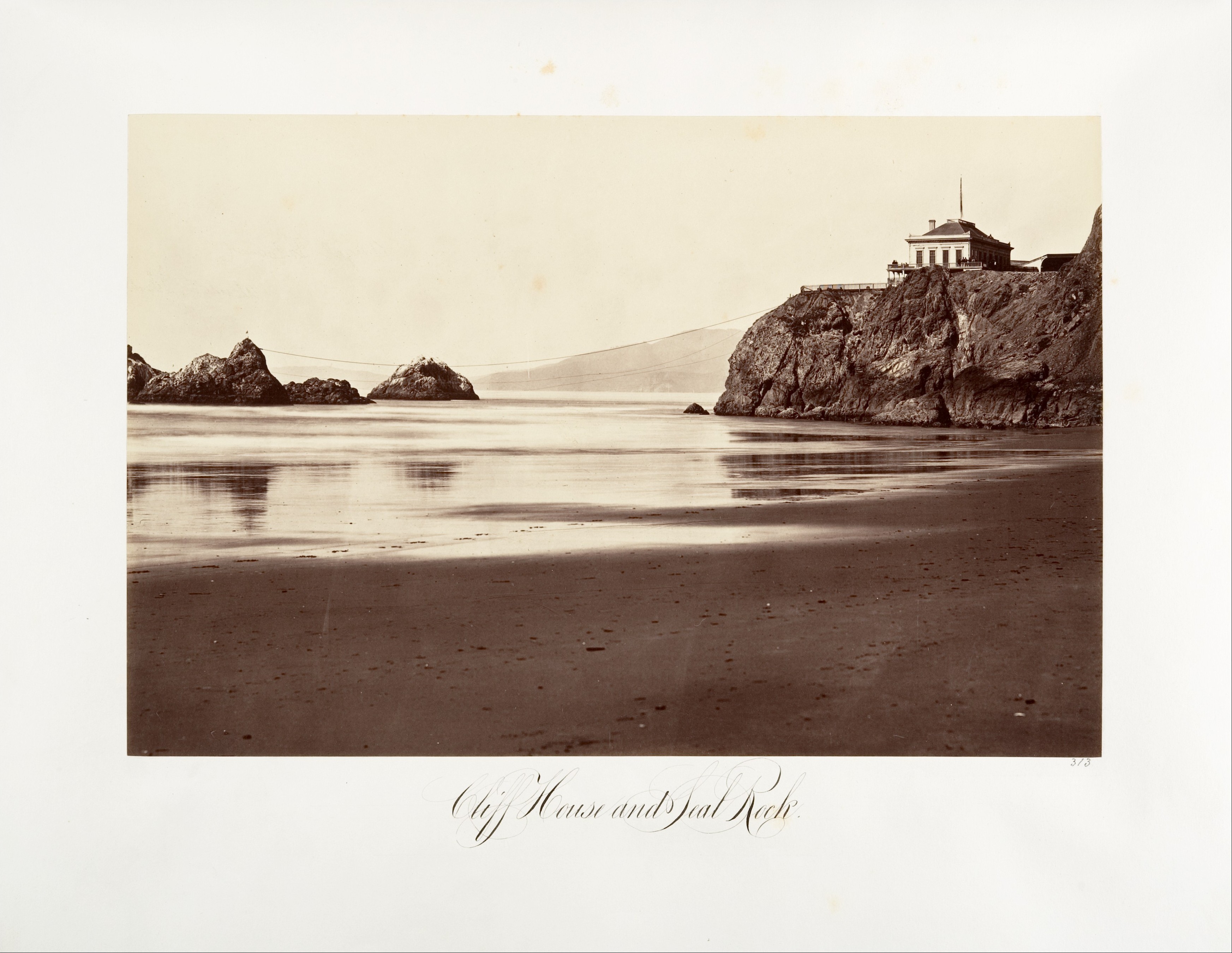 Fotó: Carleton Watkins: Cliff House and Seal Rock, 1868–69, printed ca. 1876 © Carleton Watkins / The Metropolitan Museum of Art