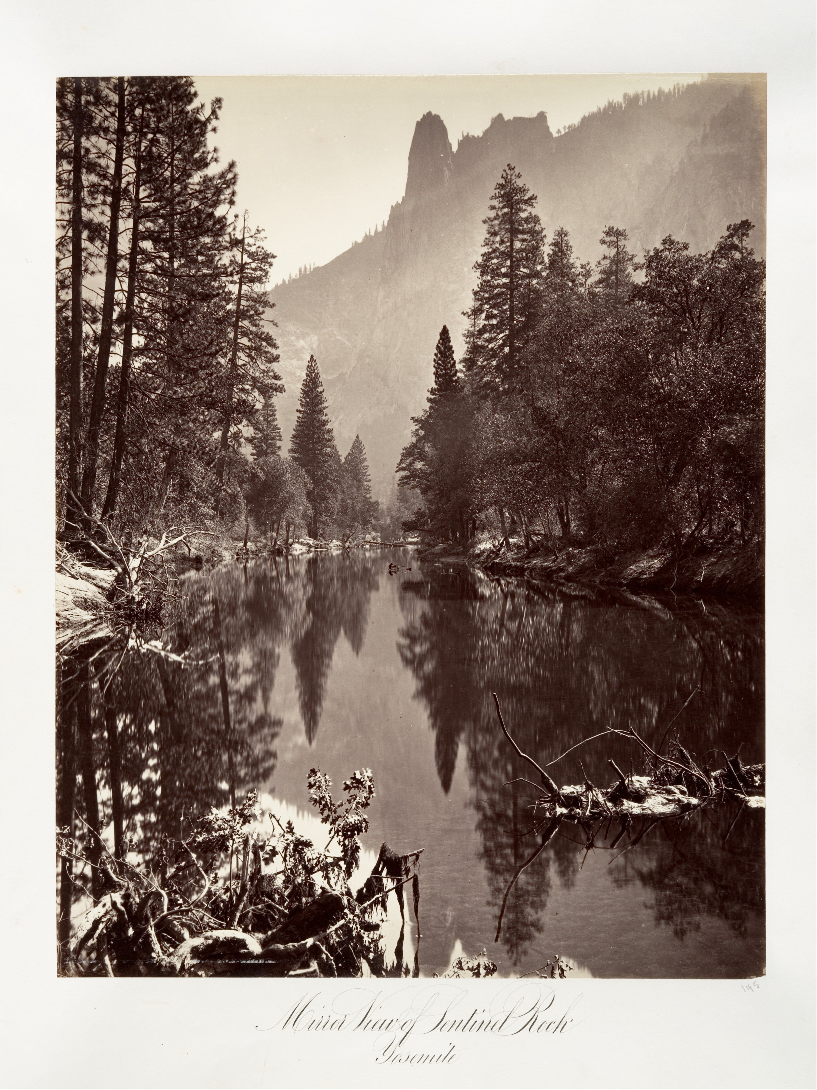 Fotó: Carleton Watkins: Mirror View of Sentinel Rock, Yosemite, ca. 1872, printed ca. 1876 © Carleton Watkins / The Metropolitan Museum of Art