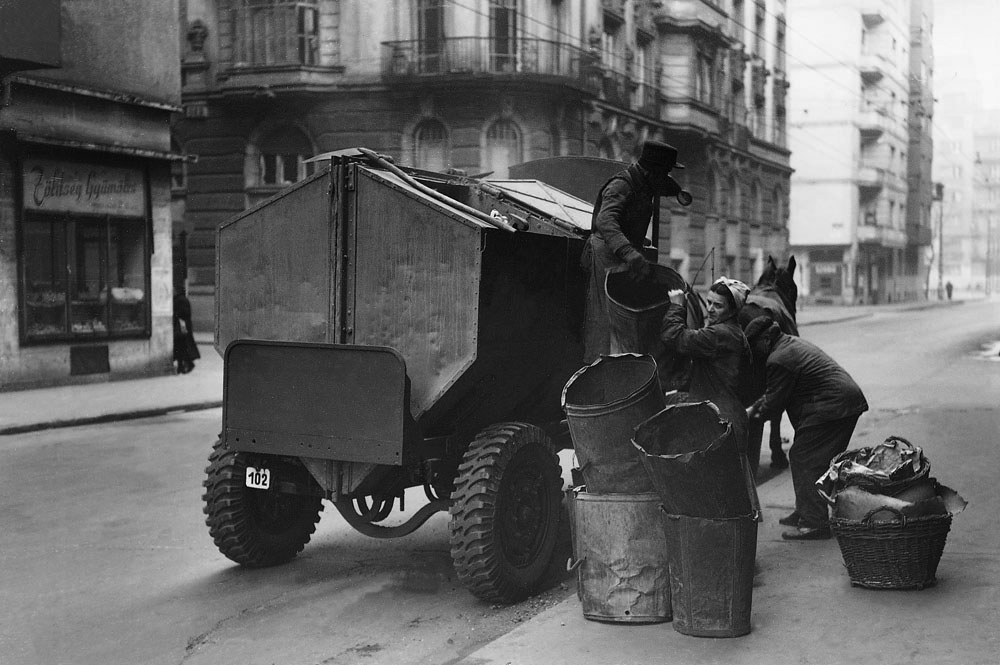 Fotó: Szemeteskocsi, 1950-es évek vége © Budapesti Városépítési Tervező Vállalat