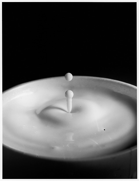 Fotó: Harold Edgerton: Milk Drop Falling Into Reservoir of Milk 8/9 © MIT, Harold Edgerton, 2014, courtesy of Palm Press, Inc.