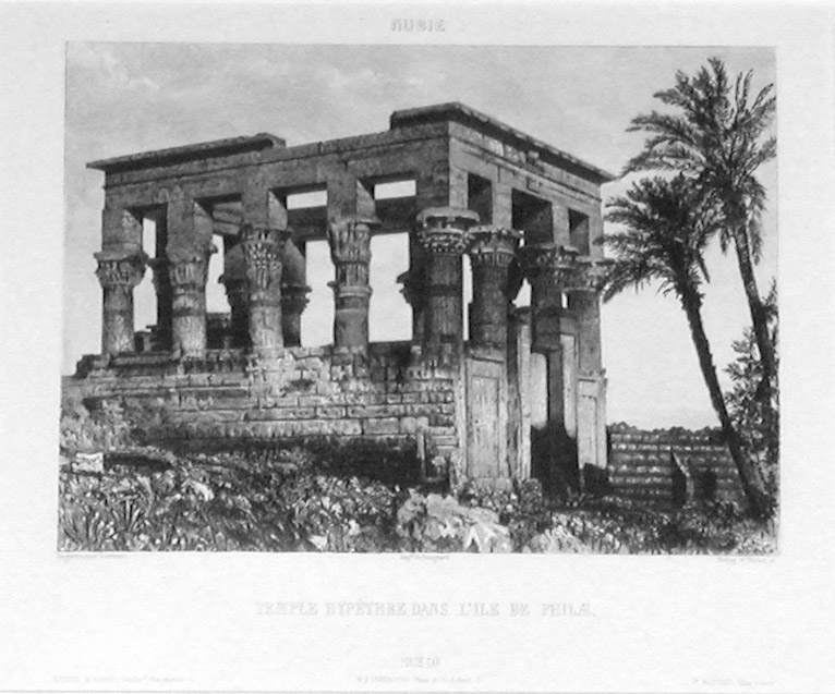 Fotó: Pierre-Gustave Joly de Lotbinière: Trajan‘s Kiosk, Philae, in December, 1839