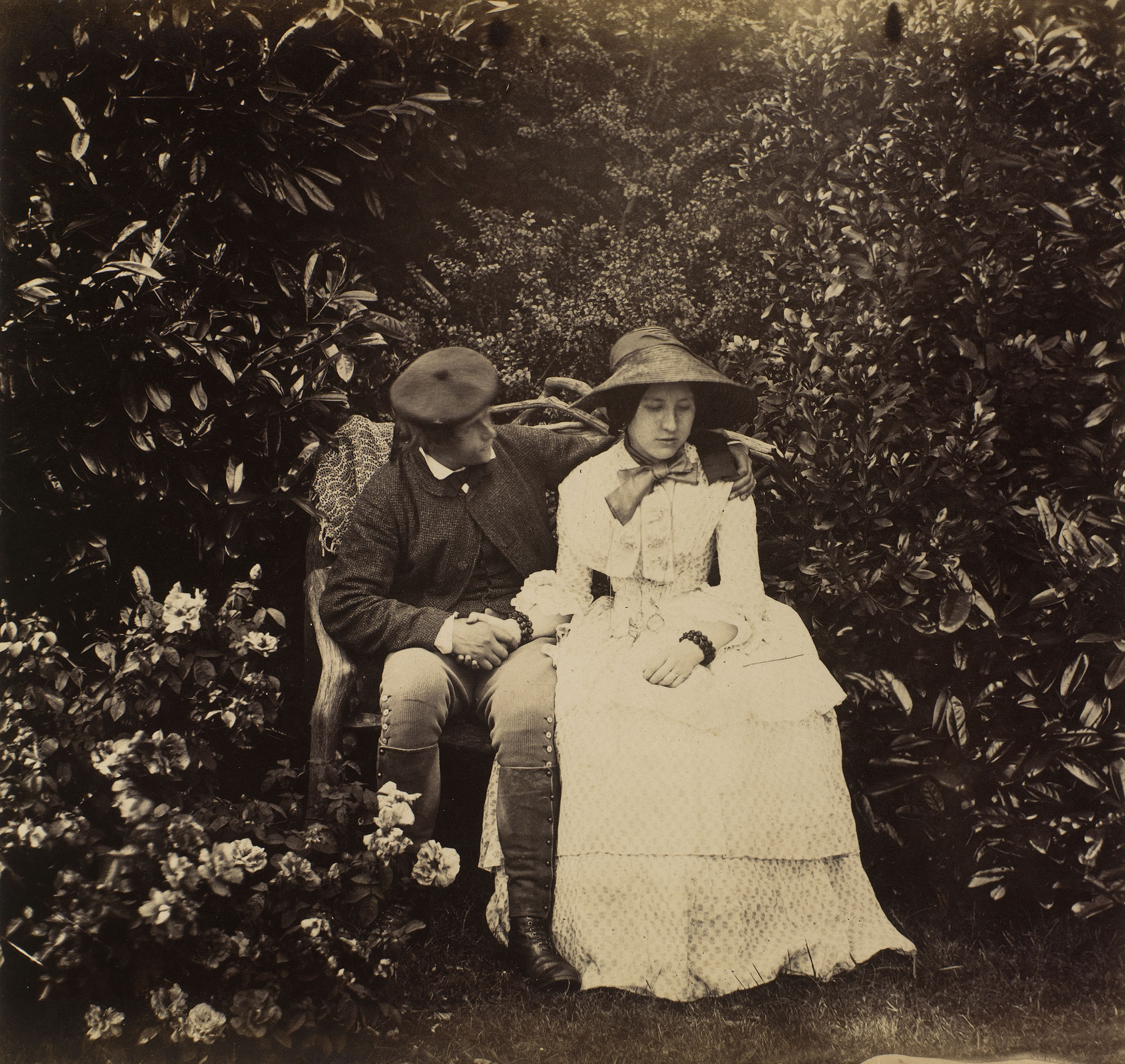 Fotó: Roger Fenton: Lánykérés közben. <br />A románc Nr. 2., 1854, albumin, 18.1 x 21.4 cm © Royal Collection Trust © Acquired by Prince Albert