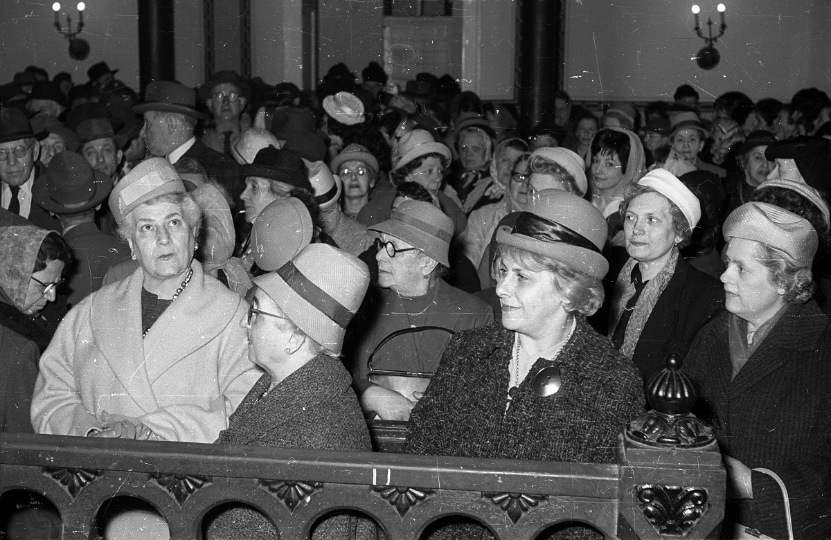 Fotó: József körút 27., az Országos Rabbiképző Intézet zsinagógája, Budapest VII. ker., Magyarország, 1964 © Fortepan / Bauer Sándor