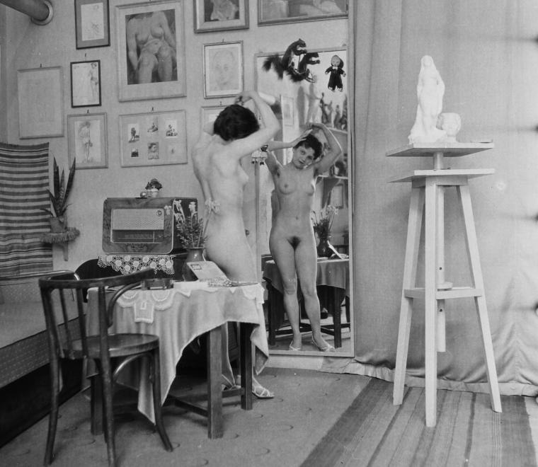 Fotó: Kirchmayer Károly szobrászművész műterme, 1958 © fortepan.hu