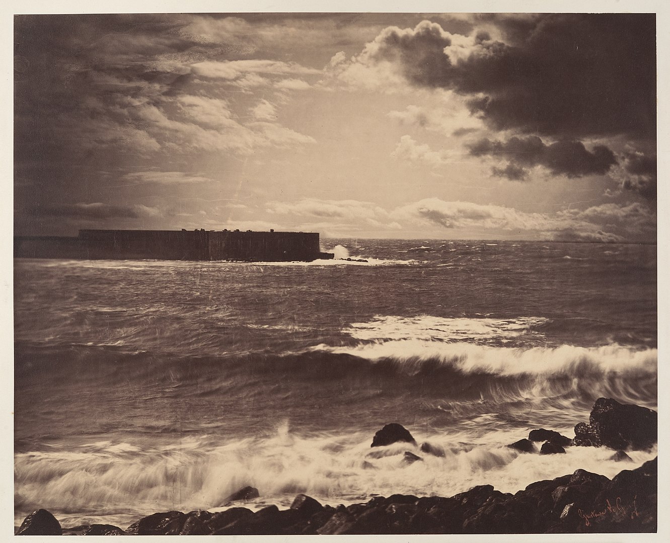 Fotó: Gustave Le Gray: A nagy hullám, Sète, 1857