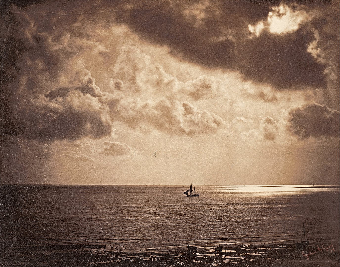 Fotó: Gustave Le Gray: A tengeren, 1856