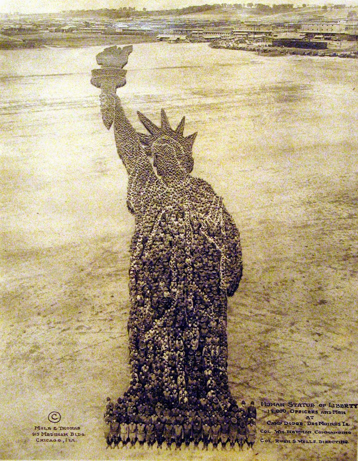 Pictures Formed by Thousands of US Soldiers during World War I (1).jpg