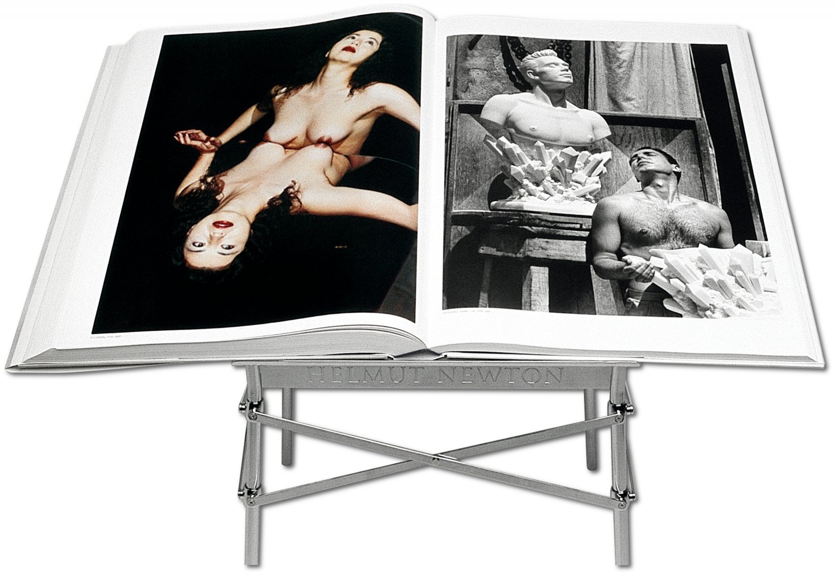 Helmut Newton: SUMO<br />Edition of 10,000<br />Helmut Newton, Philippe Starck<br />Hardcover with book stand, <br />50 x 70 cm, 464 pages<br />TASCHEN