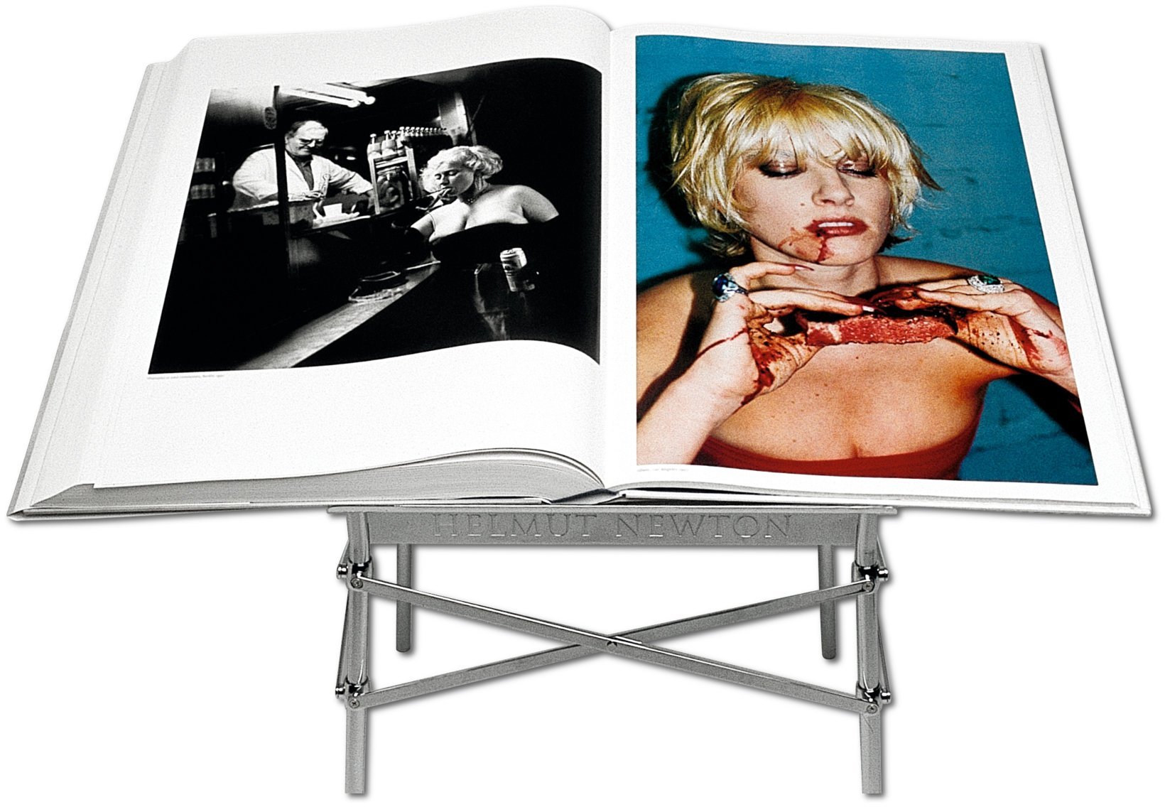 Helmut Newton: SUMO<br />Edition of 10,000<br />Helmut Newton, Philippe Starck<br />Hardcover with book stand, <br />50 x 70 cm, 464 pages<br />TASCHEN