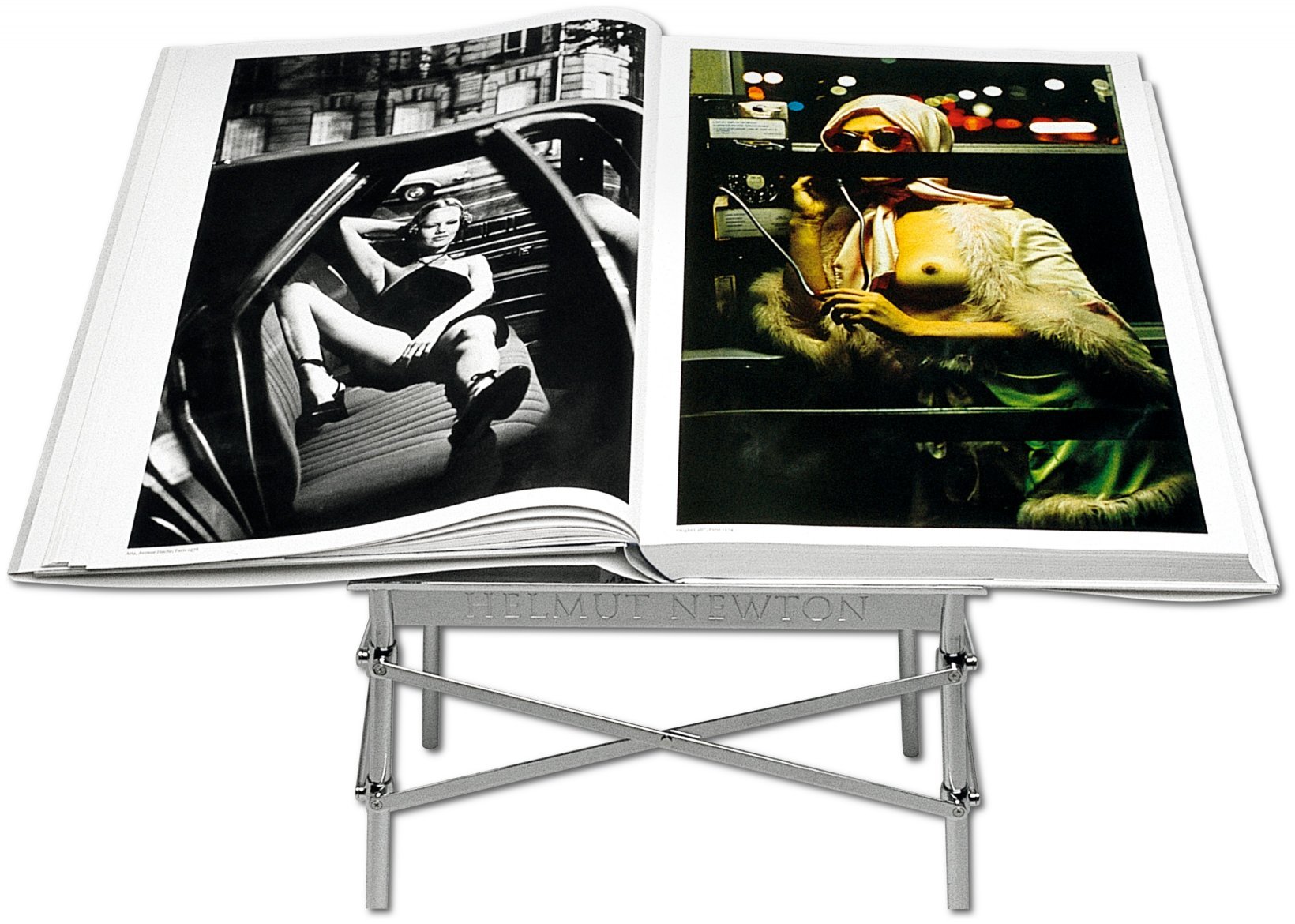 Helmut Newton: SUMO<br />Edition of 10,000<br />Helmut Newton, Philippe Starck<br />Hardcover with book stand, <br />50 x 70 cm, 464 pages<br />TASCHEN