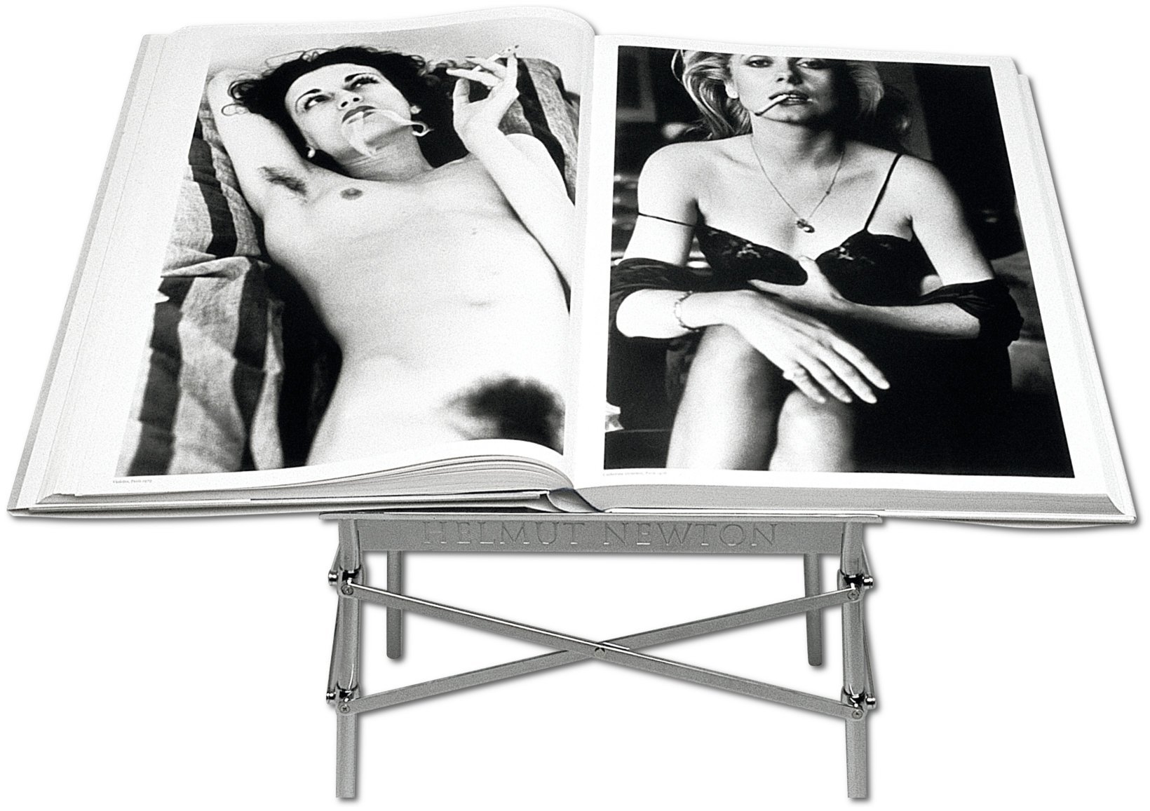 Helmut Newton: SUMO<br />Edition of 10,000<br />Helmut Newton, Philippe Starck<br />Hardcover with book stand, <br />50 x 70 cm, 464 pages<br />TASCHEN