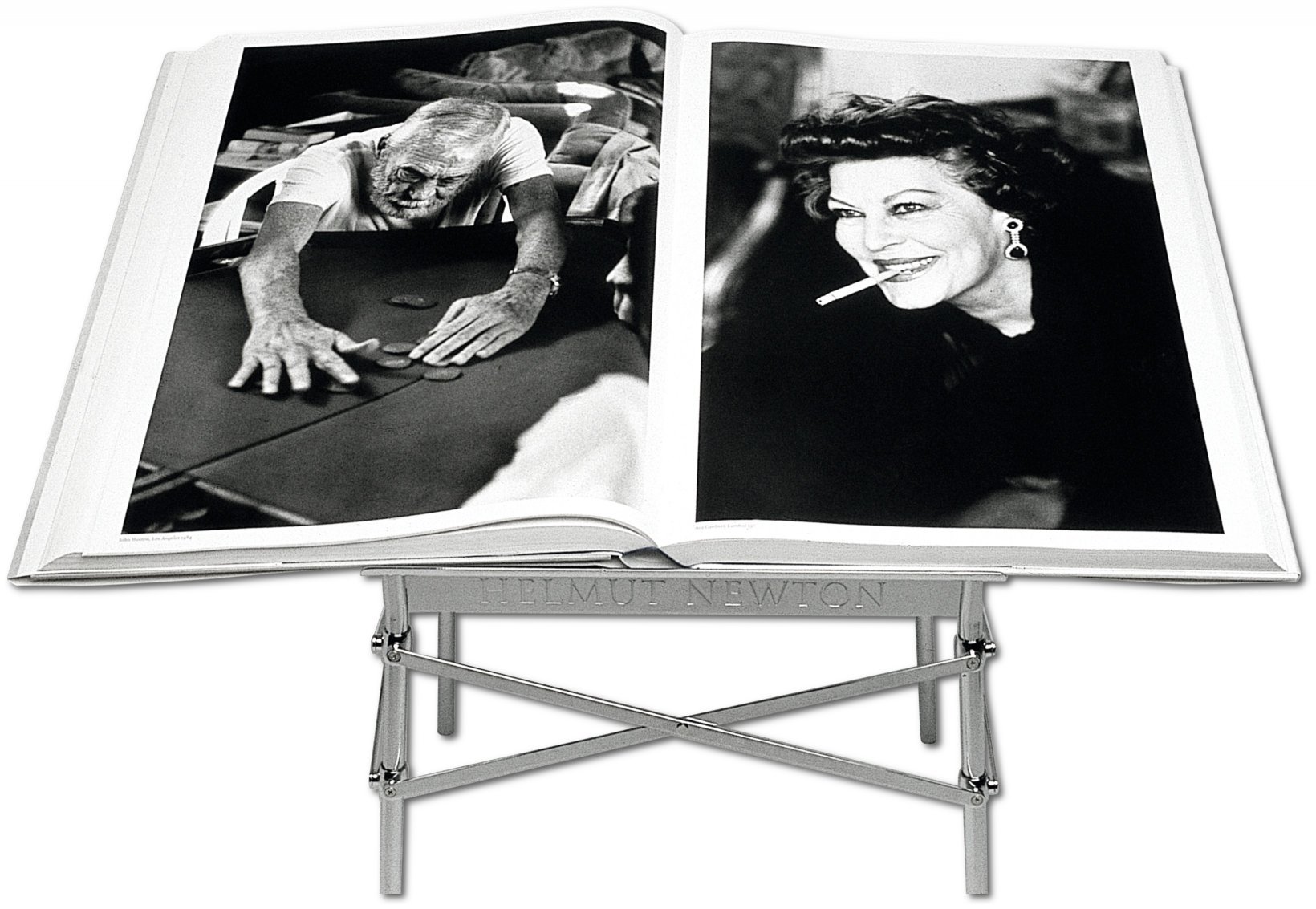 Helmut Newton: SUMO<br />Edition of 10,000<br />Helmut Newton, Philippe Starck<br />Hardcover with book stand, <br />50 x 70 cm, 464 pages<br />TASCHEN