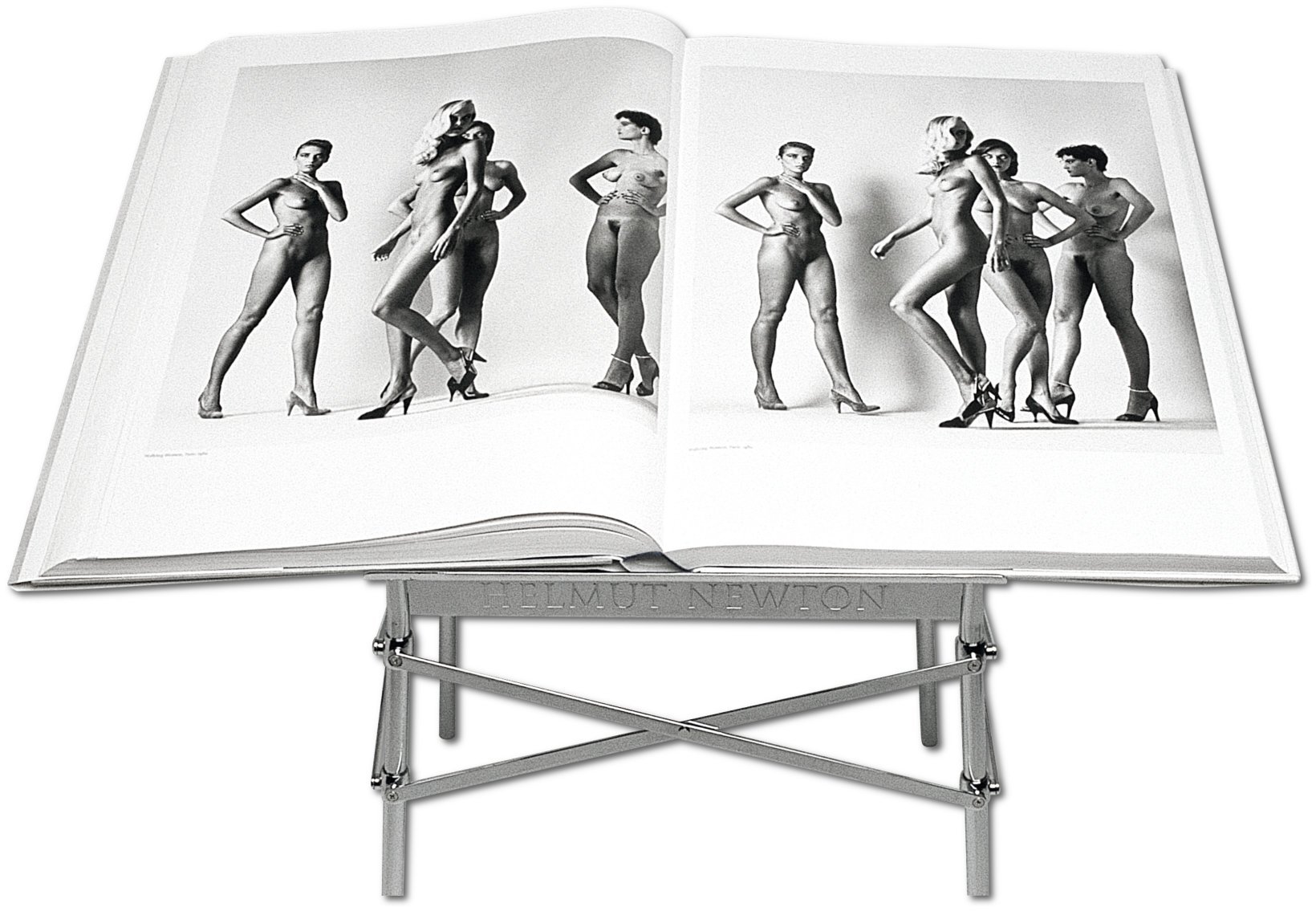 Helmut Newton: SUMO<br />Edition of 10,000<br />Helmut Newton, Philippe Starck<br />Hardcover with book stand, <br />50 x 70 cm, 464 pages<br />TASCHEN