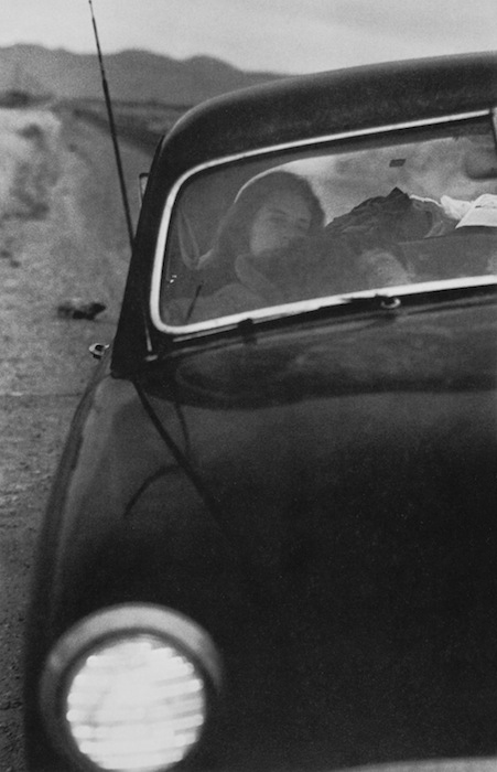 Robert Frank (American, born Switzerland, 1924)<br />Americans 83<br />U.S. 90, en route to Del Rio, Texas<br />1955<br />Gelatin silver print<br />Image (and board): 47.6 x 31.1 cm (18 3/4 x 12 1/4 in.)<br />Private collection, courtesy Hamiltons Gallery, London<br />Photograph © Robert Frank, from The Americans