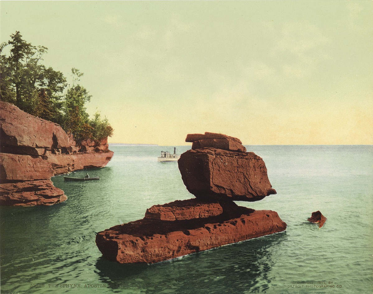 Fotó: Ismeretlen / Detroit Photo Company: The Sphynx, Apostol szigetek, Lake Superior, 1898, kromolitográfia<br />Smithsonian American Art Museum, Gift of Mitchell and Nancy Steir