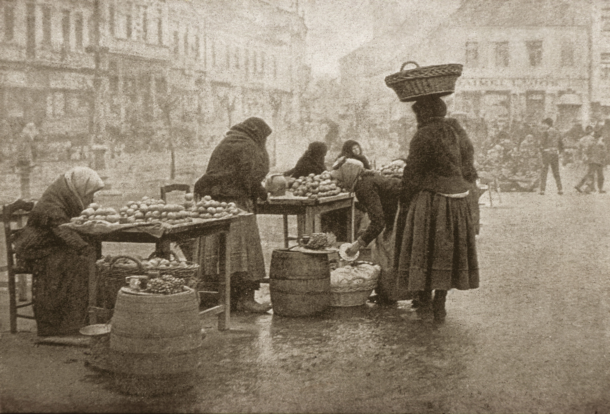 Fotó: Faix Jacques: Piaci jelenet, 1911 © Magyar Fotográfiai Múzeum