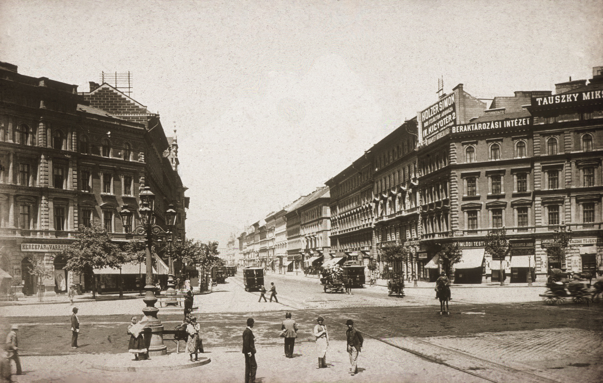 Fotó: Klösz György: Erzsébet körút, 1894 (Kisképző Digitális Fotótár)