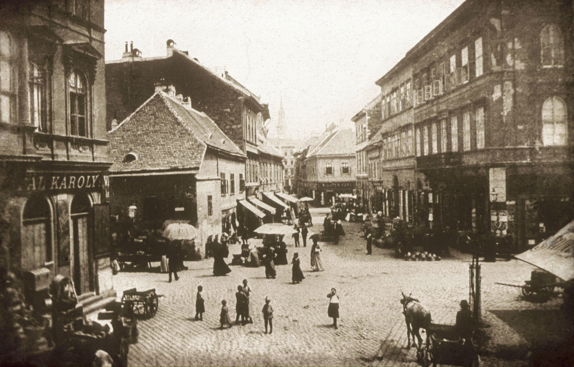 Fotó: Klösz György: Duna u., 1894 (Kisképző Digitális Fotótár)