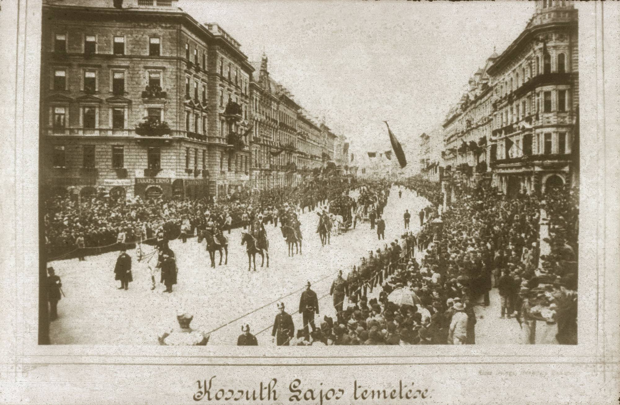 Fotó: Klösz György: Kossuth Lajos temetése, 1894 (Kisképző Digitális Fotótár)