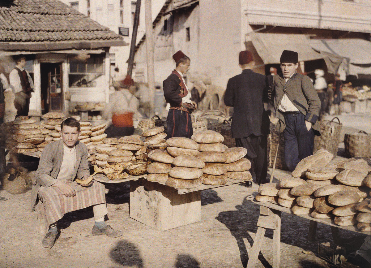 Fotó: Auguste Léon: Piac, Szarajevó, 1912 © Wikimedia Commons