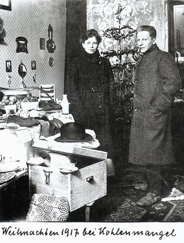 Fotó: Anna und Richard Wagner: Önarckép, 1917. karácsony © Heimatmuseum Charlottenburg
