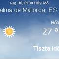 Mallorca napi aktuális időjárás előrejelzés, 2010. augusztus 10.