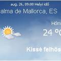 Mallorca napi aktuális időjárás előrejelzés, 2010. augusztus 26.