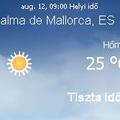 Mallorca napi aktuális időjárás előrejelzés, 2010. augusztus 12.