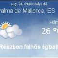 Mallorca napi aktuális időjárás előrejelzés, 2010. augusztus 24.