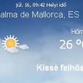 Mallorca aktuális időjárás előrejelzés, 2010. július 16.