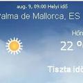 Mallorca napi aktuális időjárás előrejelzés, 2010. augusztus 9.