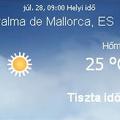 Mallorca napi aktuális időjárás előrejelzés, 2010. július 28.