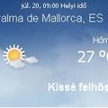 Mallorca aktuális időjárás előrejelzés, 2010. július 20.
