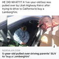 3 dollárral a zsebében indult Kaliforniába Lamborghinit venni az 5 éves gyerek
