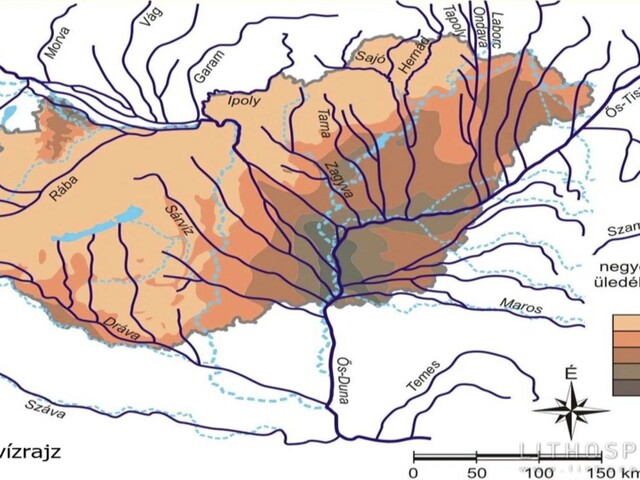 ŐSVÍZRAJZ - KÁRPÁT MEDENCE   (Ősi Duna folyása)