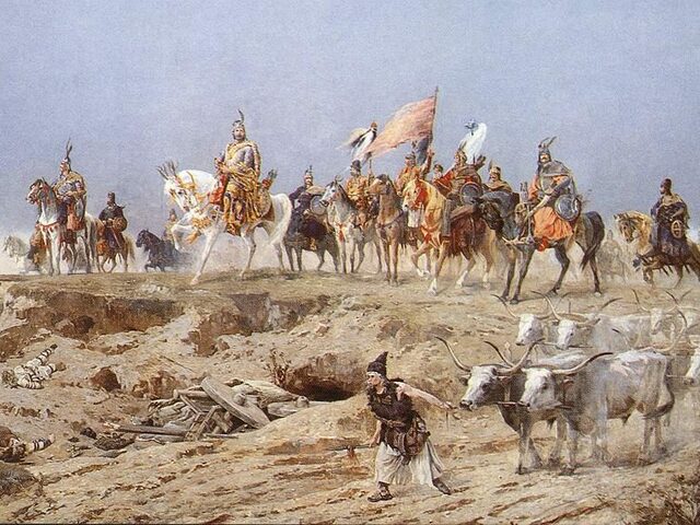 isz 677.évben Árpád Vezér - magyarok második bevonulása Pannóniába (Krónika)