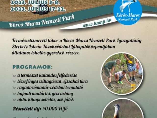 FÜRKÉSZ nyári tábor gyereknek - Dévaványa - Körös-Maros Nemzeti Park 2023