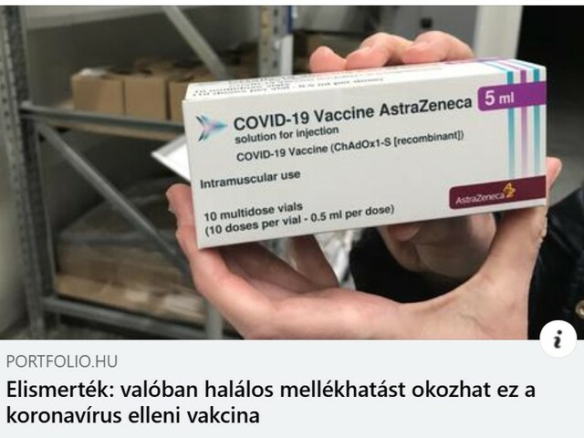 ANGLIA - ASTRA ZENECA - beismerte okozhat a vakcina HALÁLOS (!) véralvadást