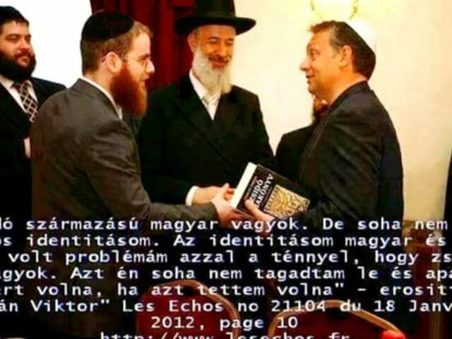 Orbán zsidó származású - ezt ő maga állította (2012, Les echos, francia újságcikkében)