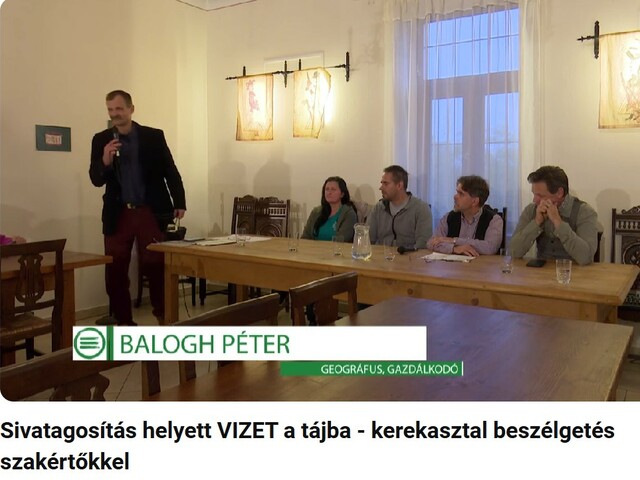 Vizet a Tájba - kerekasztal beszélgetés e témában