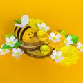 Húsvéti Tojásfestés - Méhecske és virágok