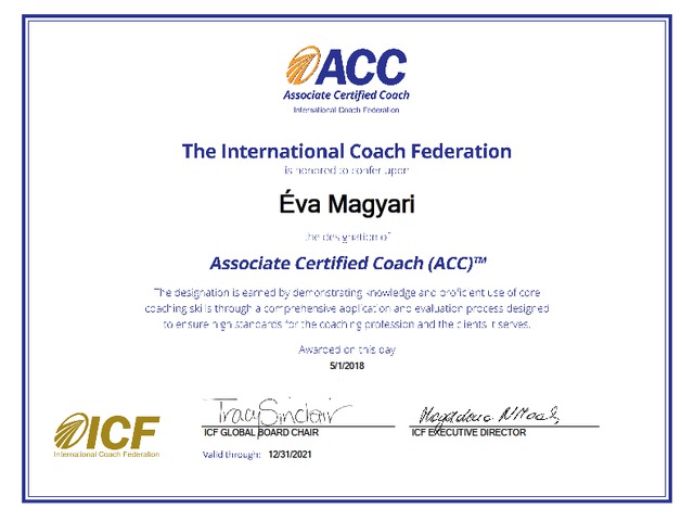 Sikerült a coach akkreditációm