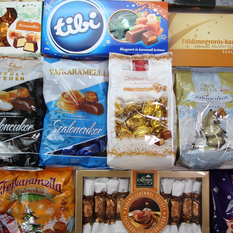 Nagy karamellás szaloncukor teszt