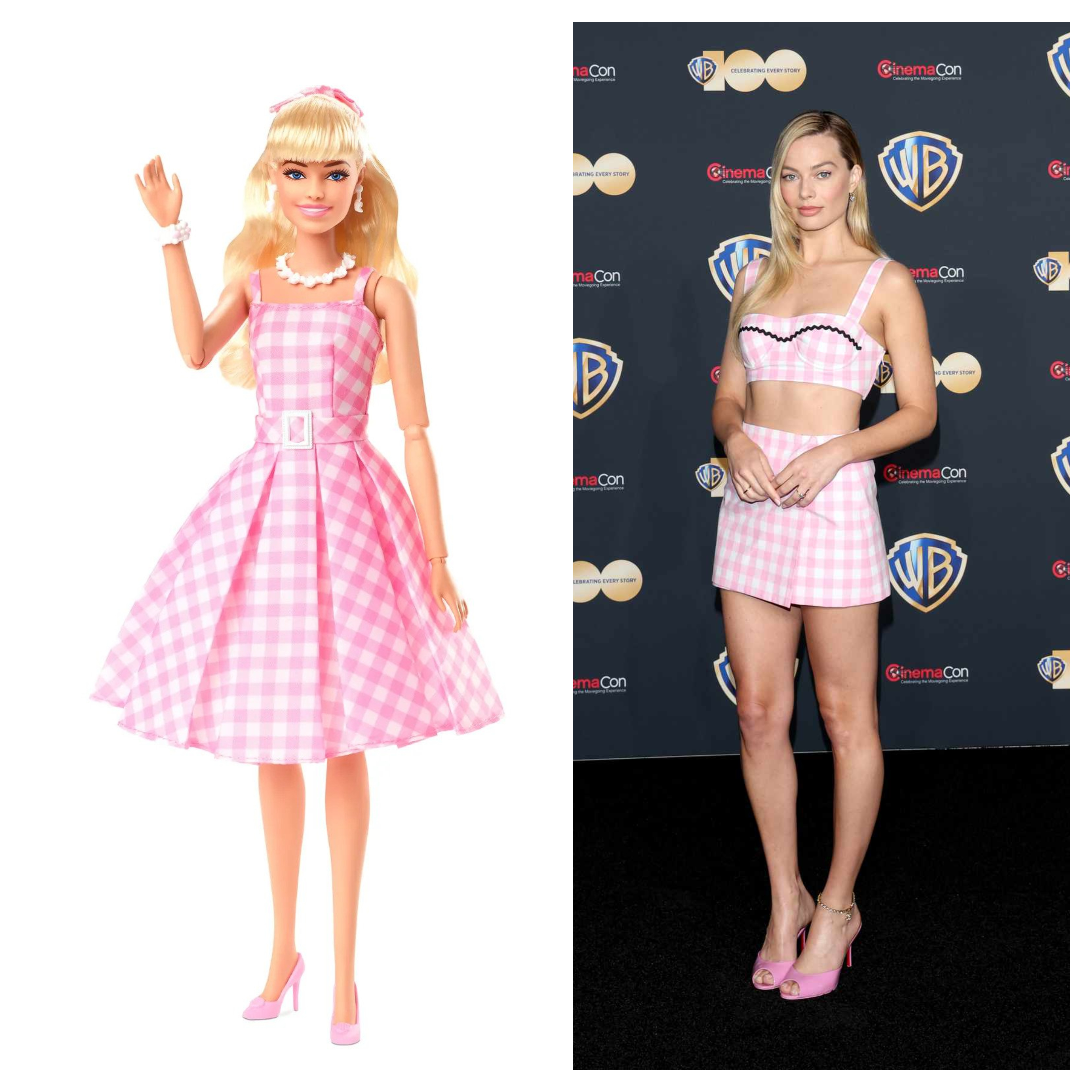 A pink kockás ruha többször megjelent Barbie-n, a babán látható majd a filmben fog felbukkanni ebben a formában. Tiszta 50-es évek!