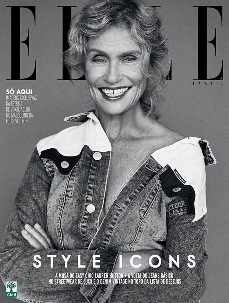 Lauren Hutton modell és színésznő, szintén kis foghézaggal, a 2018-as ELLE címlapján. 73 évesen pedig még fehérneműmodell is volt!