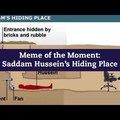 Új erőre kapott a Saddam Hussein rejtekhelye-mém