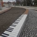 Zongora mintázatú pad "Beethoven városának" új főterén