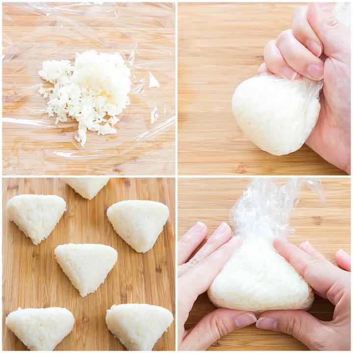 Завернуть онигири в нори. Завернуть онигири в нори. Как завернуть онигири. Онигири треугольник в нори. Онигири с сурими.